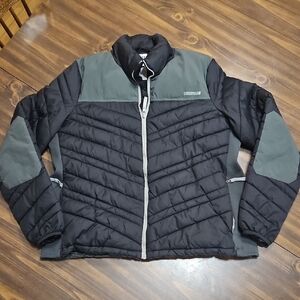 Caterpillar Black and Dark Gray Puffer Jacket